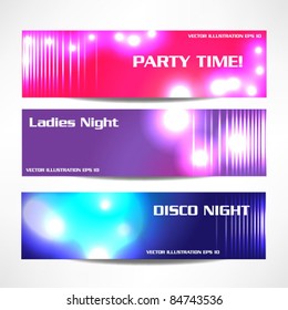 glitter party time banner
