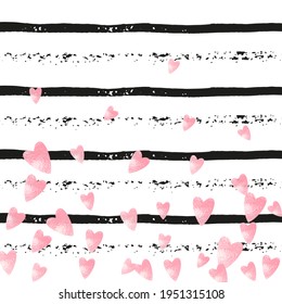 Glitter Pattern. Golden Glow Art. Feminine Brochure. Rose Christmas Illustration. Carnival Invite. Black Birthday Particles. Pink Festive Element. Stripe Glitter Pattern