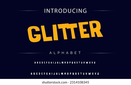 Glitter Playful style font design, childish alphabet letters and numbers vector illustration