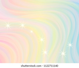 Glitter rainbow background. The sky in pastel color. Bright mermaid pattern.Vector illustration.
