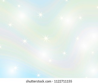 Glitter rainbow background. The sky in pastel color. Bright mermaid pattern.Vector illustration.