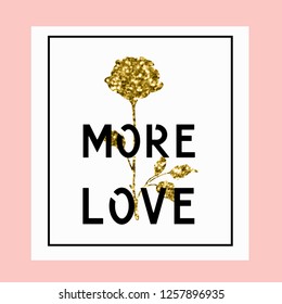 glitter rose black line text pink young girl tee illustration art vector 