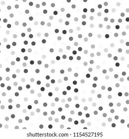 Glitter seamless texture. Actual silver particles. Endless pattern made of sparkling circles. Flawless abstract vector illustration.