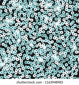 Glitter seamless texture. Admirable mint particles. Endless pattern made of sparkling sequins. Charming abstract vector illustration.