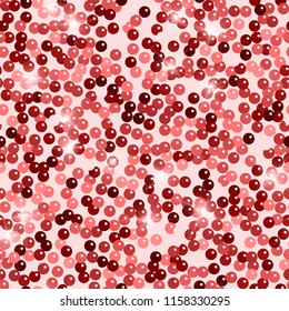 Glitter seamless texture. Admirable red particles. Endless pattern made of sparkling spangles. Shapely abstract vector illustration.