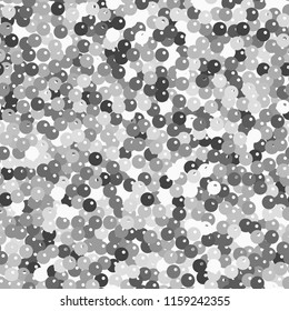Glitter seamless texture. Admirable silver particles. Endless pattern made of sparkling spangles. Symmetrical abstract vector illustration.