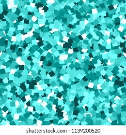 Glitter seamless texture. Adorable emerald particles. Endless pattern made of sparkling squares. Actual abstract vector illustration.