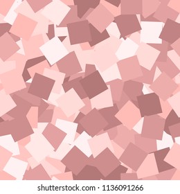 Glitter seamless texture. Adorable pink particles. Endless pattern made of sparkling squares. Curious abstract vector illustration.