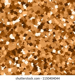 Glitter seamless texture. Adorable red gold particles. Endless pattern made of sparkling squares. Exotic abstract vector illustration.