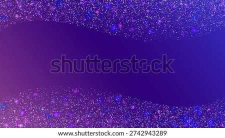 Glitter Sequins Background. Blue Shiny Sparkles For Carnaval And Party. A Twinkle Of Brilliance And Glamour In A Violet Blaze. Holographic Brilliant Light.  Hologram Glitter Sequins