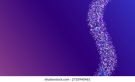 Glitzer-Pailletten-Hintergrund. Holografische glänzende Funkeln für Karneval und Party. Stinkende Tinsel mit Bokeh und Glint auf transparentem Papier. Violett brillantes Licht.  Regenbogen Glitter Pailletten