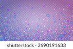 Glitter Sequins Background. Purple Shiny Sparkles For Carnaval And Party. Radiance In Metal, Pearl And Bright Unicorn Texture. Blue Brilliant Light.  Pink Glitter Sequins