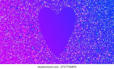 Lantejoulas Brilhantes Em Forma De Coração. Cintilações Brilhantes Rosa Para Carnaval E Festa. Blue Valentine E Casamento Fundo. Luz holográfica brilhante.  Holograma Lantejoulas Brilhantes Para Amor Conceito