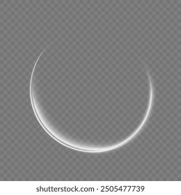 Glitter silver neon circle ring frame sparkle flash light star shimmer Vector sobre fondo negro, brillante metal blanco gris línea redonda planet curve, Plantilla de impresión de tarjeta de póster de Web futurista.