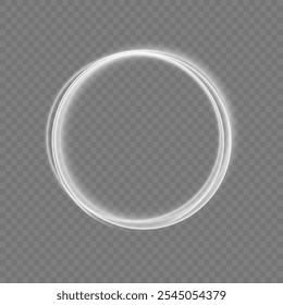 Glitter silver neon circle ring frame sparkle flash light star shimmer vector on black background, shiny glowing metal white grey round line planet curve, futuristic web poster card print template.