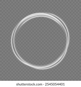 Glitter silver neon circle ring frame sparkle flash light star shimmer vector on black background, shiny glowing metal white grey round line planet curve, futuristic web poster card print template.