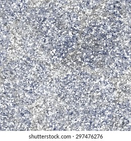 Glitter silver shiny seamless pattern. Vector  texture, EPS10.