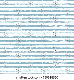 Glitter silver striped Christmas New Year seamless pattern with snowflakes. Paint brush strokes background. Silver snowflakes. Stripes lines. Vector illustration. Hipster trendy wrapping gift paper
