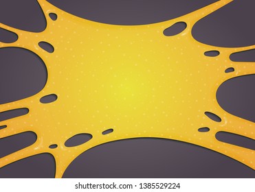 Glitter slime dripping on dark background. Glossy texture with girly colors. Vector illustration