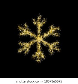 Brillo de nieve brillante sobre fondo negro para el diseño decorativo. Feliz Navidad. Resumen de copo de nieve brillante. Celebración de Navidad. Textura de vacaciones. Celebración de plantilla. Cartel de Navidad. Elemento de diseño