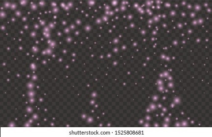Glitter sparkle. Batch decoration dust. Falling vector.Background confetti. Glow.