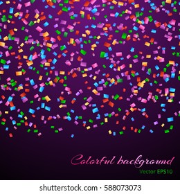 Glitter sparkle endless background with iridescent confetti