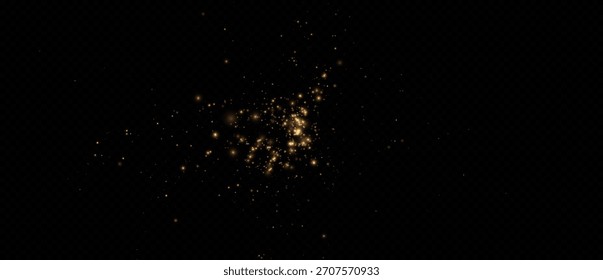Brillo brilla fondo de Navidad Vector efecto de brillo mágico de oro festivo resplandor partículas.