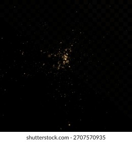 Brillo brilla fondo de Navidad Vector efecto de brillo mágico de oro festivo resplandor partículas.