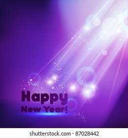 glitter spotlight new year card design