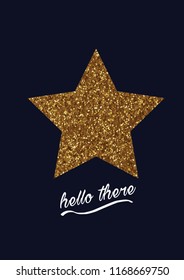 glitter star print