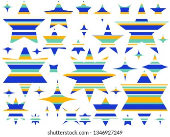 Glitter star stripe material