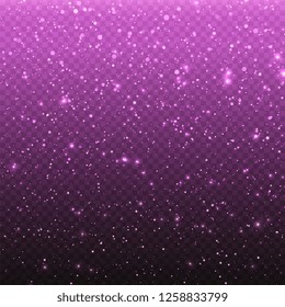 Glitter stardust particles. Lights effect isolated on transparent background. Graphic concept for your design