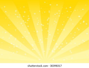 Glitter stars  yellow