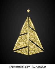 Glitter Stylish New Year Tree