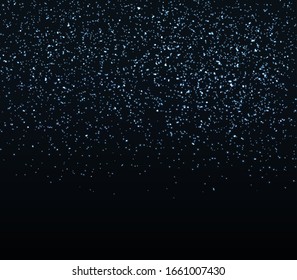 Glitter texture. Falling abstract particles. Shining confetti. Sparkle glitter background. Vector illustration. Falling lights.