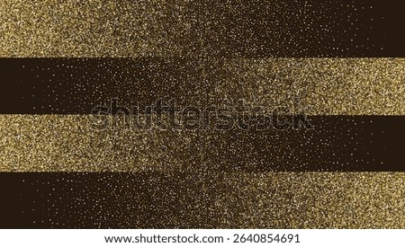 Glitter texture. Gold Gradient Background. Horizontal Opposite Line Pattern.