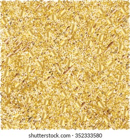 Glitter Texture . Gold Sparkles Background . Vector .