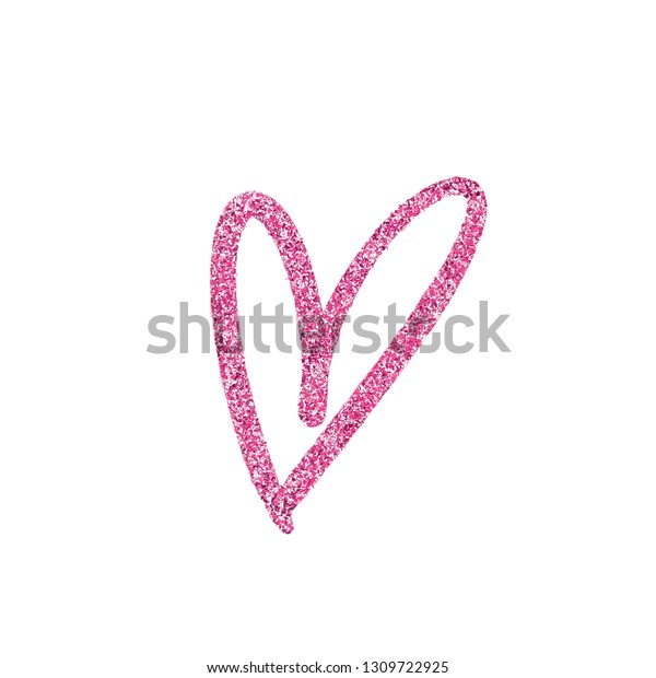 Glitter Texture Pink Heart Outline Symbol Stock Vector Royalty Free 1309722925 Shutterstock 4565