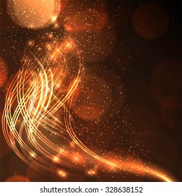 Glitter Trail with Stars Background with space for your text