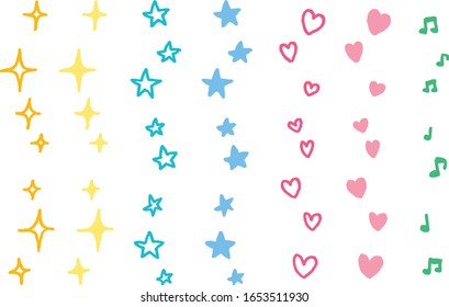 glitter twinkle hand painted illust