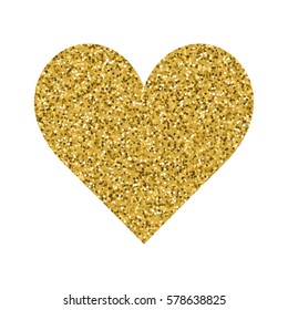 Glitter Valentines Day Love Heart On Stock Vector (Royalty Free ...