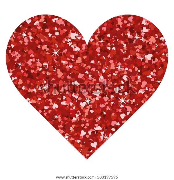 Download Glitter Valentines Day Love Heart On Stock Vector (Royalty ...