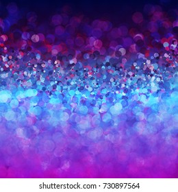 Glitter vintage lights background. Blue, purple and pink colors. vector illustration