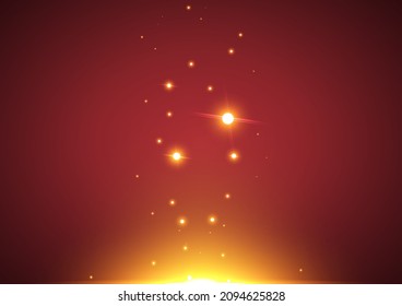 Glitter vintage lights background. dark gold and red. defocused. Lights background.