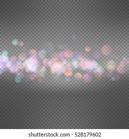 Glitter vintage lights background. Defocused. EPS 10 vector file included