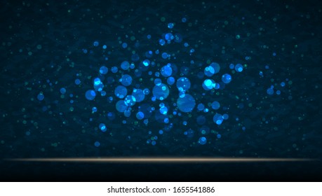 Glitter Vintage Lights Bokeh De-focused Background. EPS10 Vector