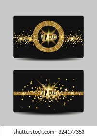 Glitter VIP gold cards