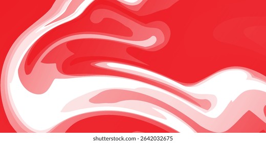 Glitter water abstract red white background frame material.