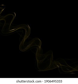 The Glitter wave with Sparkles magic pieces of golds. Diagonal curve path from one corner of the image to the opposite.