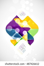 Glittering abstract geometric vector background